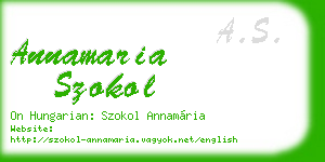 annamaria szokol business card